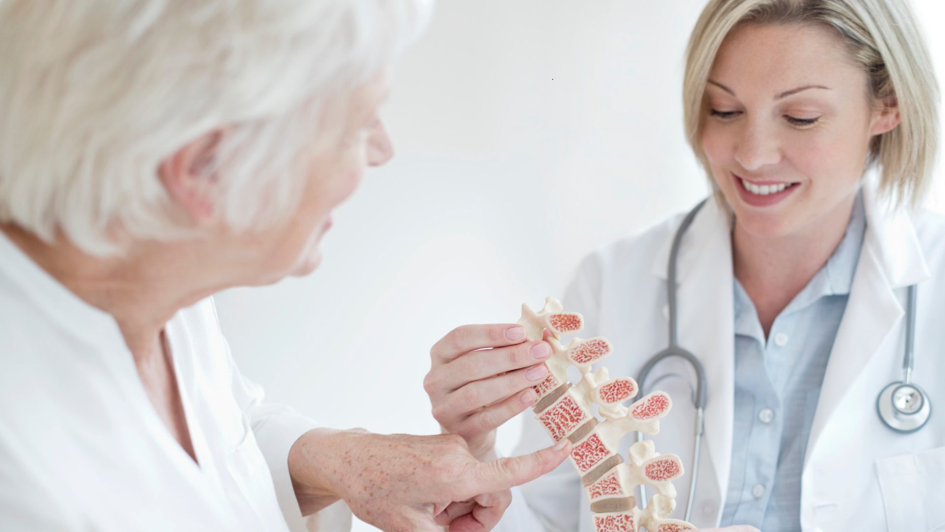 showing woman spine